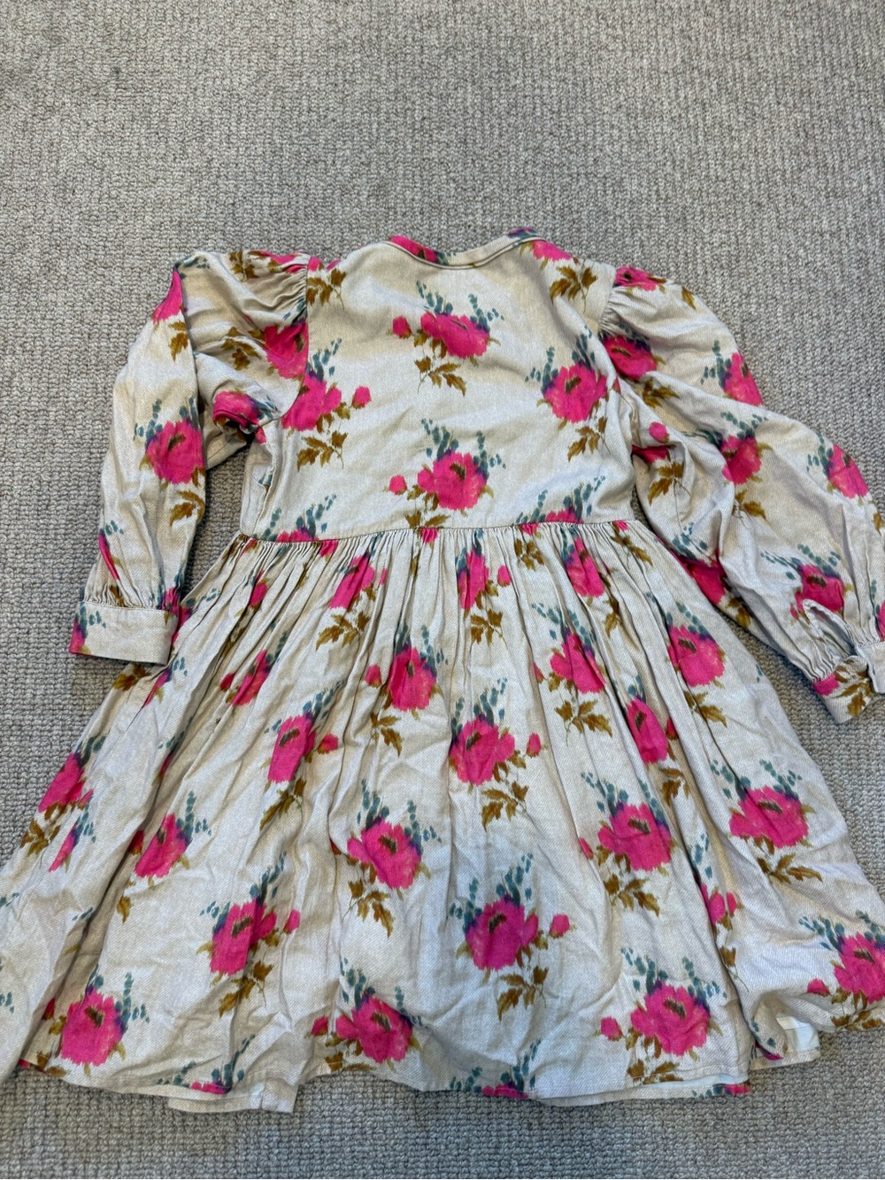 Morley Girls' Pink Floral Long-Sleeve Dress - size 8